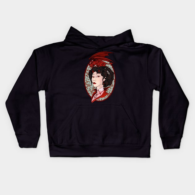 Lady lucifer Kids Hoodie by Holly_Pierson_Art